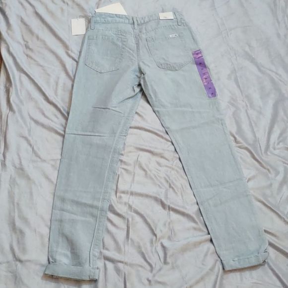 Joe's Jeans Light Blue and White Pinstripe Skinny Jeans Sz W24 Slim Fit - Picture 2 of 12